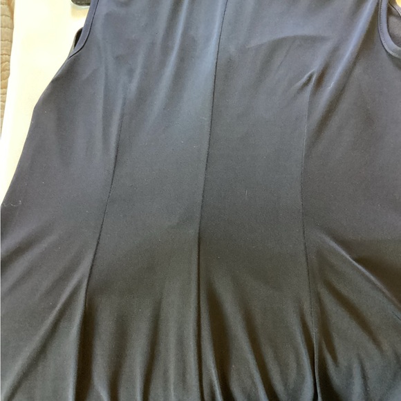 Philosophy Midnight Blue Button-Down Midi Dress w/front tie sleeveless - Picture 8 of 10